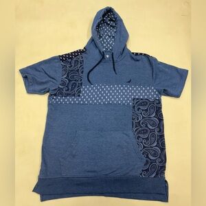 Staple Pigeon logo Academy Blue short sleeve hoodie Men’s Size L Bandanna
